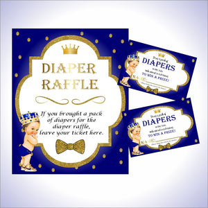 Prince Invite & Diaper Raffle Bundle