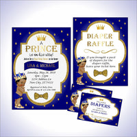 Prince Invite & Diaper Raffle Bundle