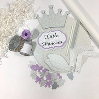 Lavender and Silver Little Princess Diaper Cake Kit
