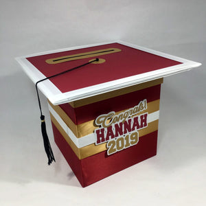 Maroon & Gold Graduation Card Box