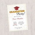 Maroon and Gold Graduation Party Invitation