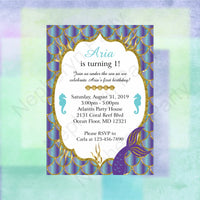 Mermaid Birthday Party Invite
