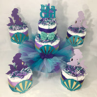 Mermaid It's a Girl Tutu Diaper Cake Set
