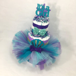 Mermaid Tutu Diaper Cake