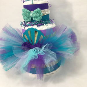 Mermaid Tutu Diaper Cake Centerpieces