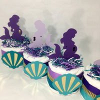 Pregnant Mermaid Mini Baby Shower Diaper Cakes
