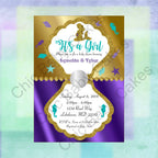 Pregnant Mermaid Baby Shower Invitation