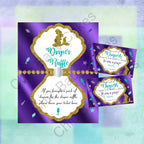Pregnant Mermaid Baby Shower Diaper Raffle Set