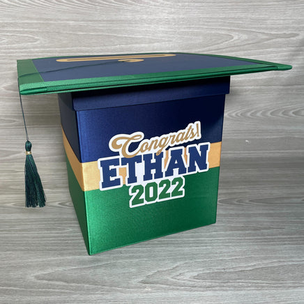Navy, Green, Old Gold Graduation Card Box