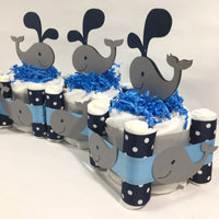 Whale Diaper Cake Centerpieces
