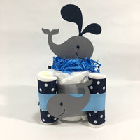 Baby Whale Mini Diaper Cake
