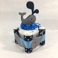 Whale Diaper Cake Centerpieces
