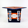 Navy & Orange College Graduation Card Box