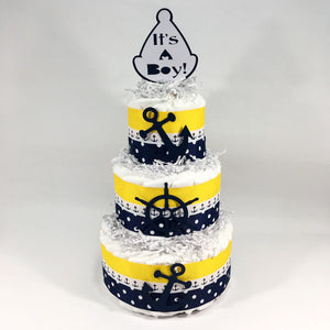 Nautical It's a Boy Diaper Cake