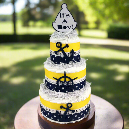 Nautical It's a Boy Diaper Cake