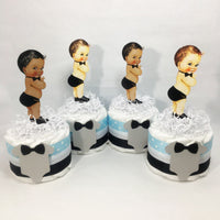 Oh Boy Baby Shower Mini Diaper Cake Centerpieces