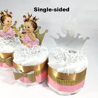 Princess Diaper Cake Set - Pink, Gold
