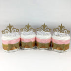Pink & Gold Royal Princess Mini Diaper Cake Set