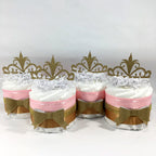 Little Princess Mini Diaper Cake Centerpieces, Pink, Gold