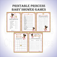 Pink and Gold Little Princess Baby Shower Games
