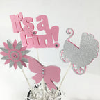 It's A Girl Centerpiece Sticks