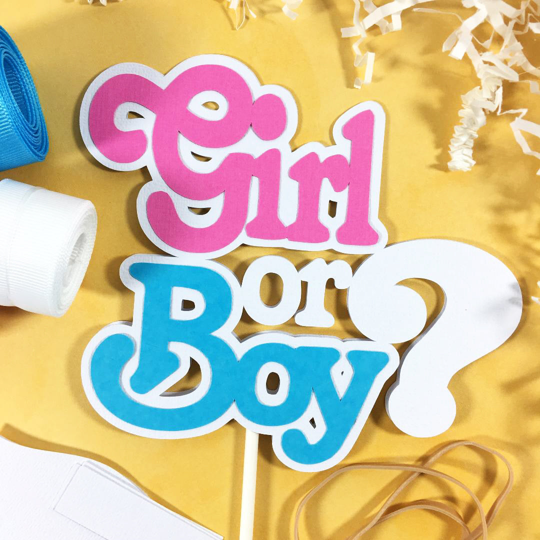 Pink & Blue Gender Reveal Diaper Cake Kit