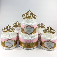 Pink and Gold Little Princess Diaper Cake Set
