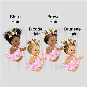 Princess Diaper Cake Set - Pink, Gold