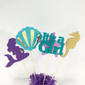 Pregnant Mermaid Baby Shower Centerpiece Sticks