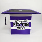 Purple, Black, White Class of 2021 Graduation Card and Money Box