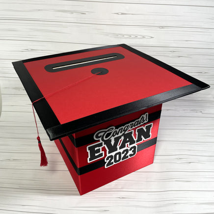 Red and Black Graduation Card Box