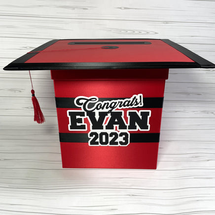 Red and Black Graduation Card Box