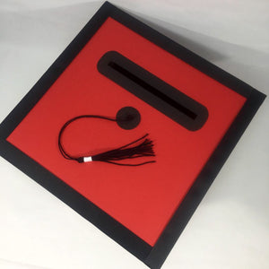 Graduation Cap Card Box - Red, Black