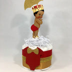 Little Prince Diaper Cake Centerpieces, Red, Gold
