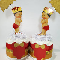 Red & Gold Royal Prince Mini Diaper Cake
