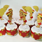 Red and Gold Little Prince Diaper Cake Set