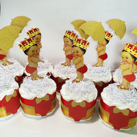 Red and Gold Little Prince Diaper Cake Set
