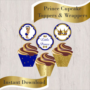 Little Prince Party Decorations, Royal Blue & Gold