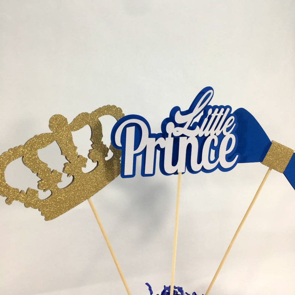 Little Prince Centerpiece Sticks - Royal Blue