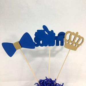 Little Prince Centerpiece Sticks - Royal Blue