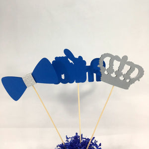 Little Prince Centerpiece Sticks - Royal Blue