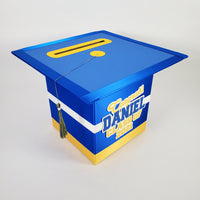 Royal Blue, Yellow Gold, White Class of 2021 Graduation Card Box
