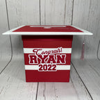 Red & White Graduation Card Box