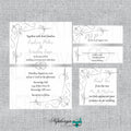 Silver & White Wedding Invitation Set