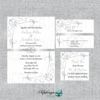 Silver & White Wedding Invitation Set