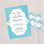 Blue & Silver Wedding Invitation Set