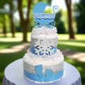 Snowflakes 2-tier Diaper Cake