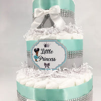Robin & Silver Little Princess Baby Shower Diaper Cake
