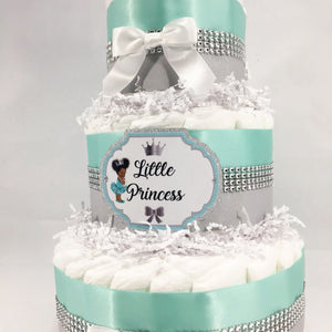 Robin & Silver Little Princess Baby Shower Diaper Cake
