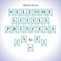 Teal & Silver Little Princess Alphabet Banner, Blonde
